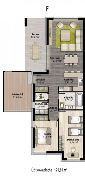 3 izbový dom F 3 izbový dom F